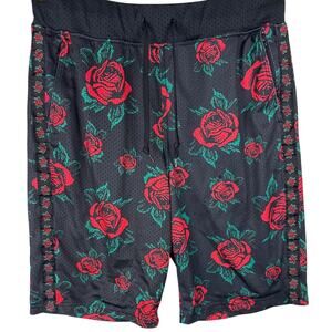 Empyre Duncan Black & Rose Sweat Shorts, Men, Medium